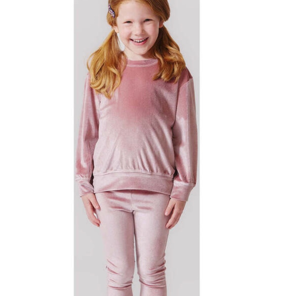 NEW w: tag —Pink Chicken Mauve Velvet Kids' Outfit